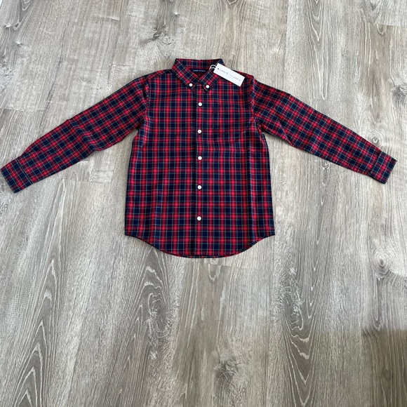 Janie and Jack Tartan Poplin Shirt NWT - Picture 3 of 6